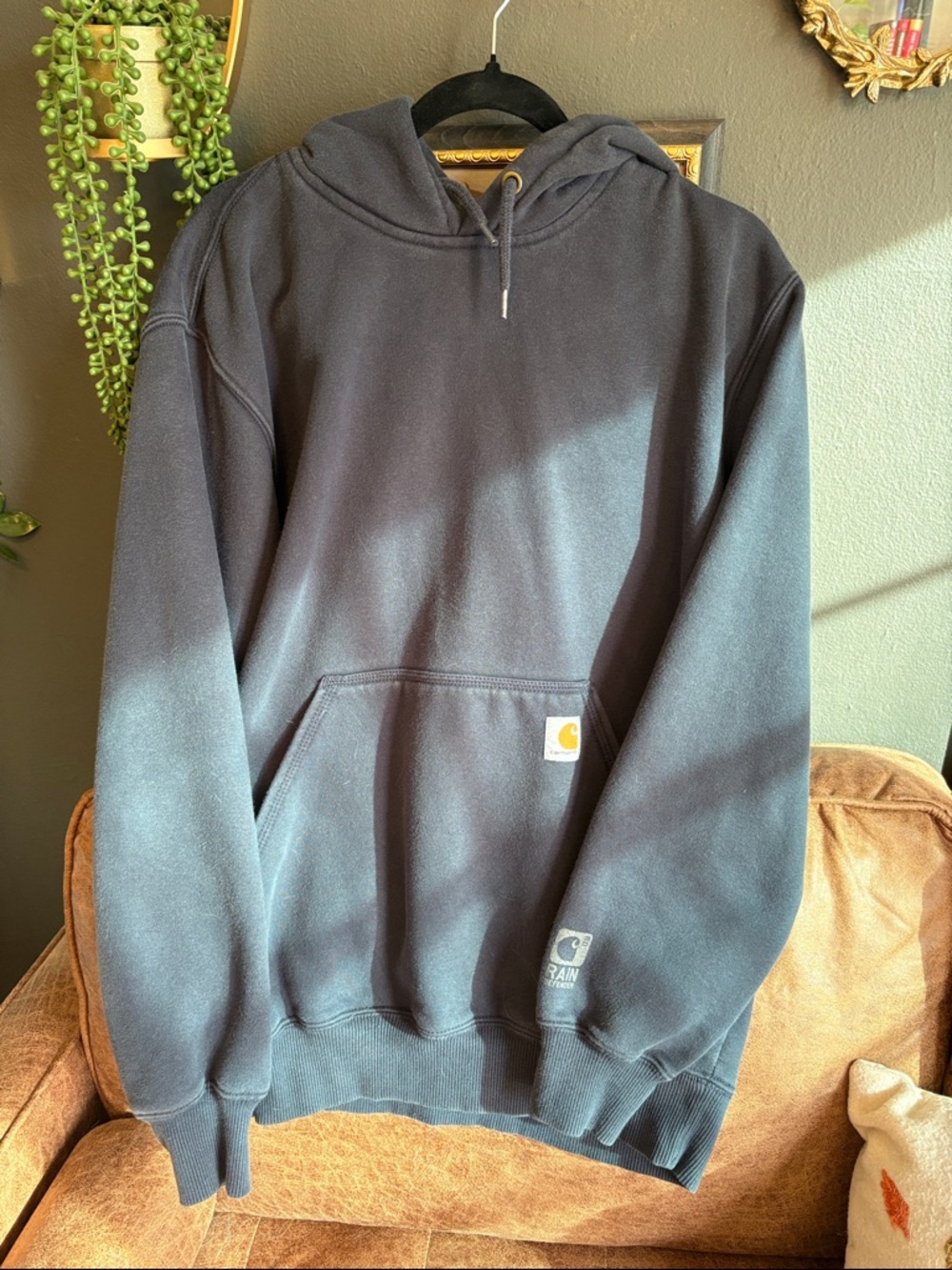 Carhartt Men’s Navy Blue Hooded Work Sweatshirt